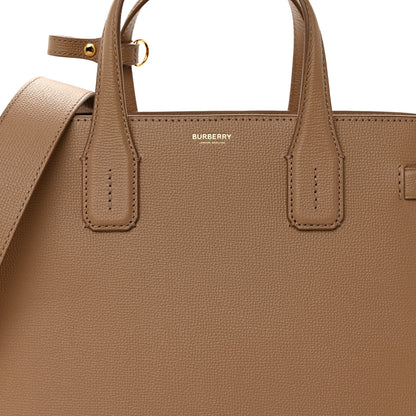 Burberry Derby Calfskin House Check Medium Banner Tote Camel 7 of 9