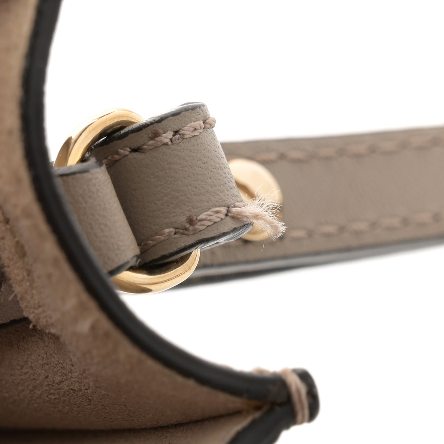 Suede Calfskin Mini Faye Shoulder Bag Motty Grey