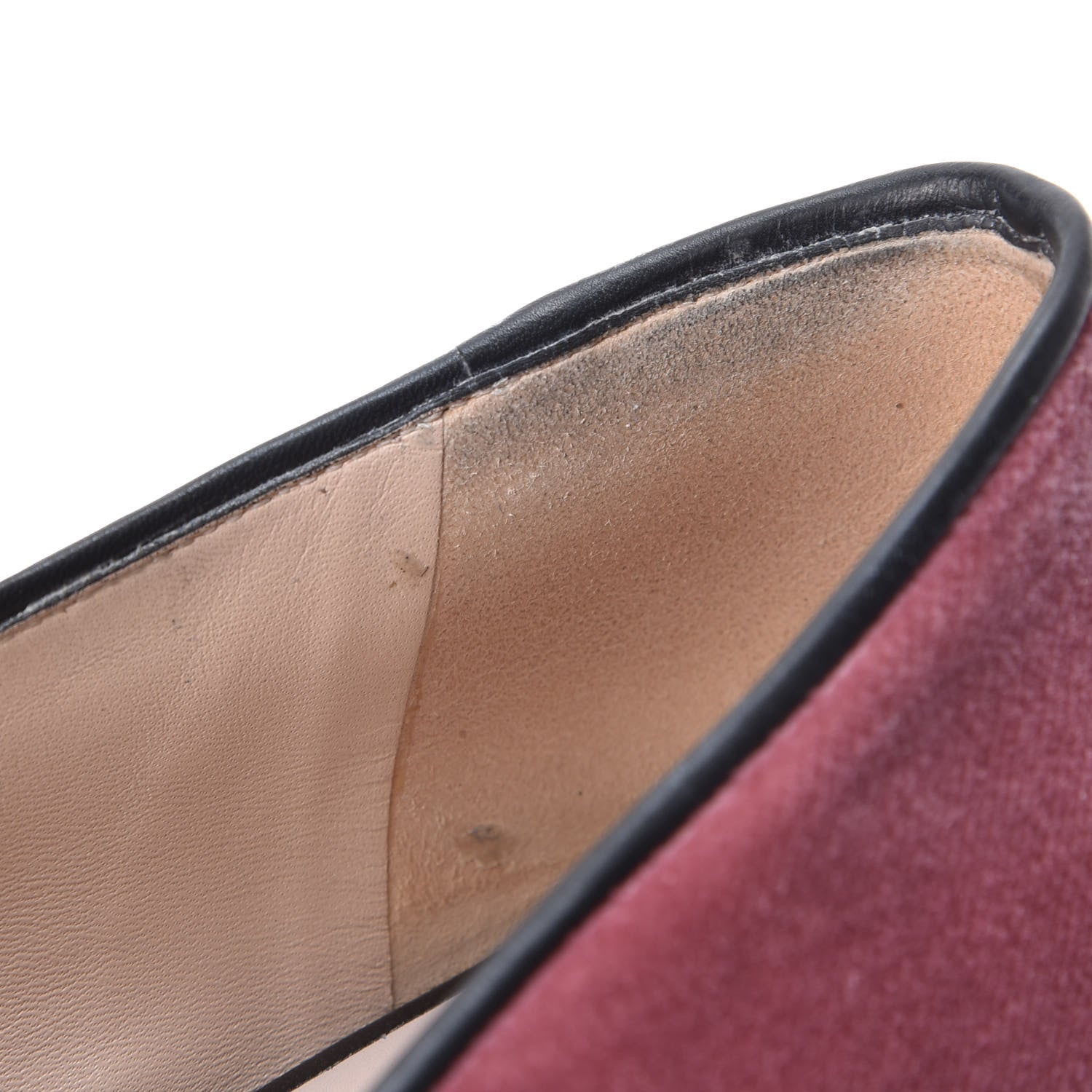 Gucci Velvet Etoile Pearl Embellished Loafers 38 Tibet Red 7 of 12
