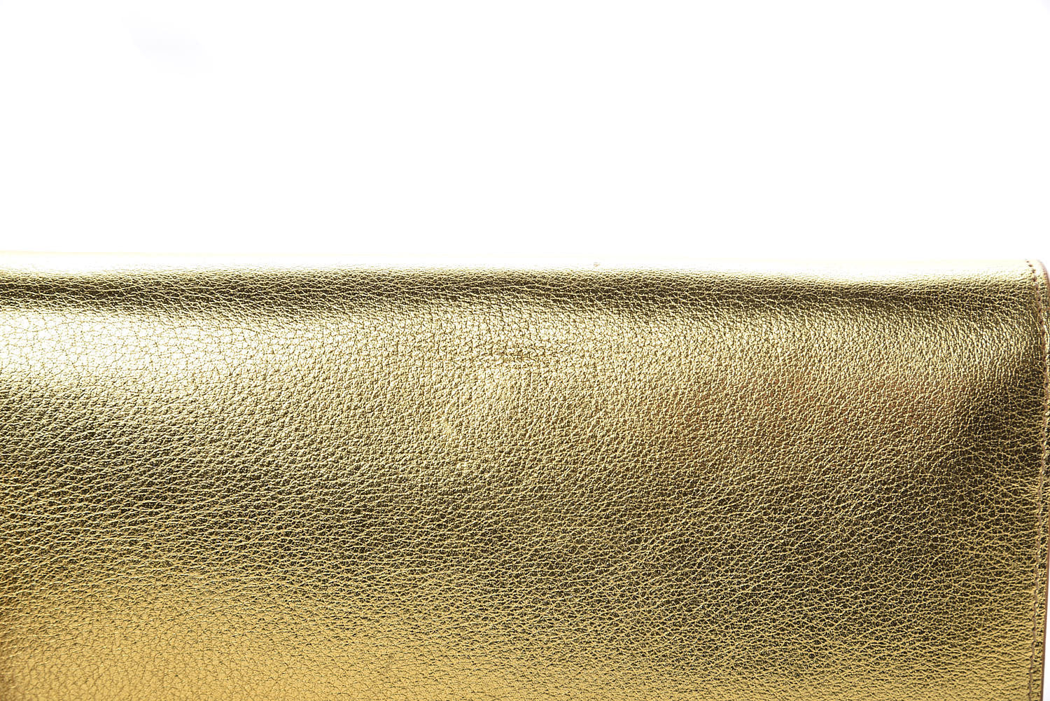 Saint Laurent Metallic Calfskin Monogram Chain Wallet Gold 12 of 15
