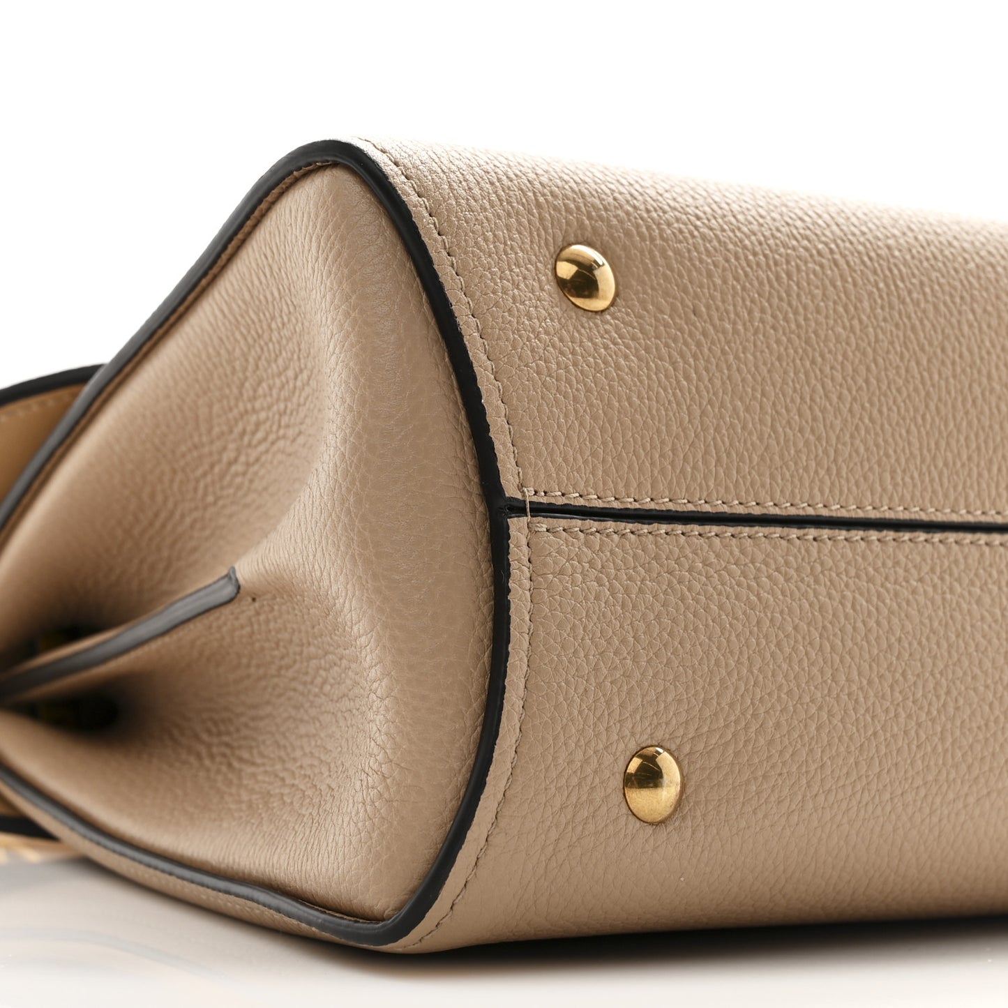 Calfskin Small Margot Top Handle Satchel Almond
