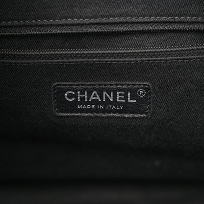 Chanel Grained Calfskin Stitched Accordion Shoulder Bag Black 6 of 12