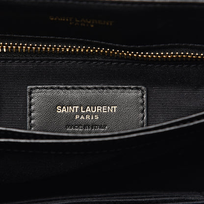 Saint Laurent Calfskin Y Quilted Monogram Toy Loulou Crossbody Bag Black 5 of 11