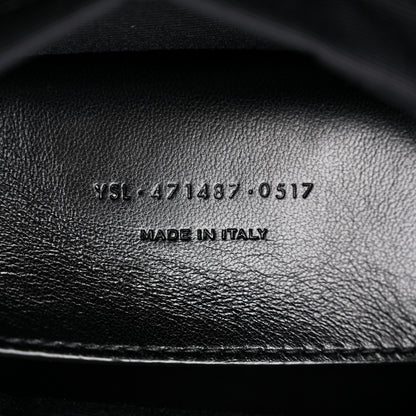 Saint Laurent Grain De Poudre Medium West Hollywood Monogram Fold-Over Black 7 of 10