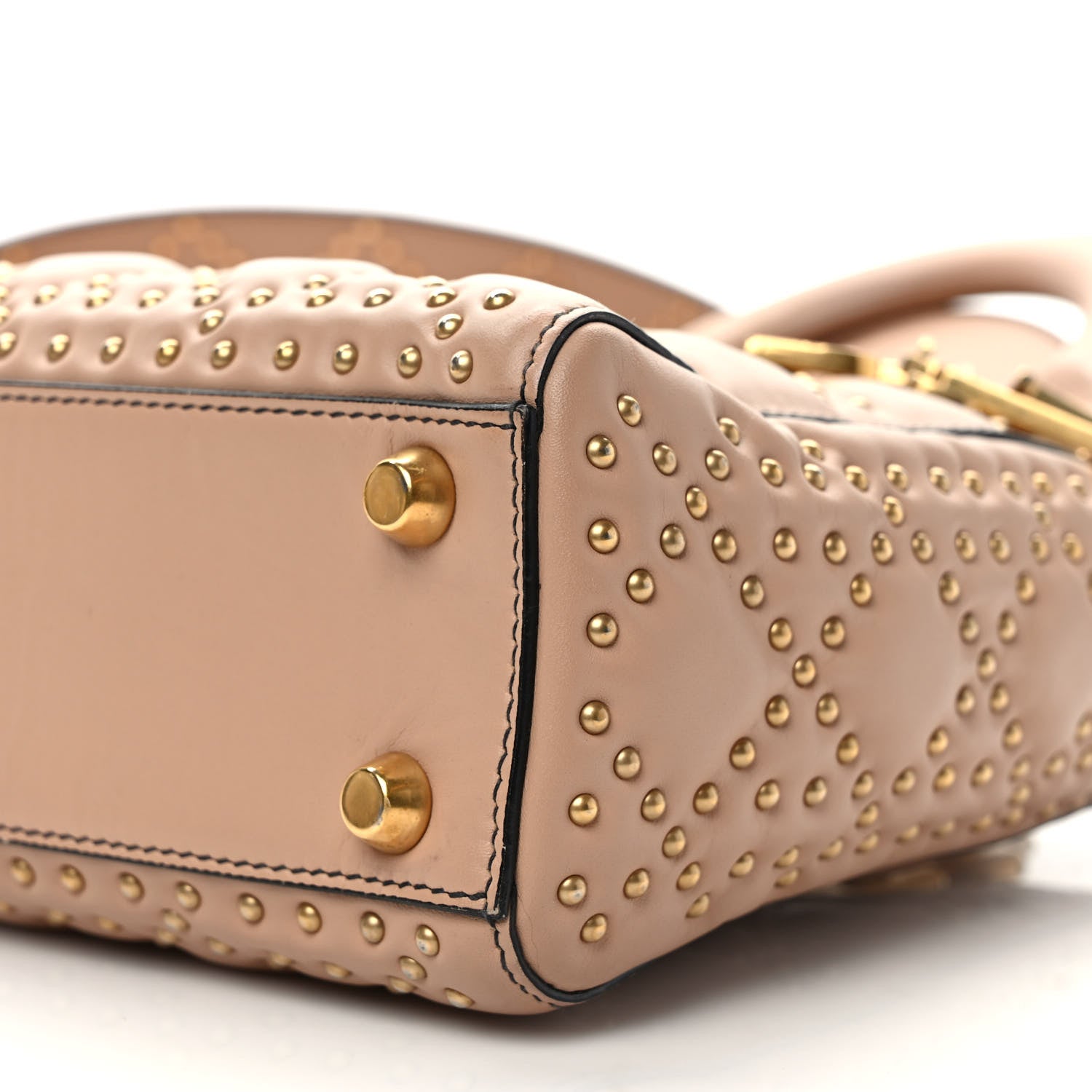 Christian Dior Calfskin Cannage Studded Small Supple Lady Dior Light Pink 8 of 11