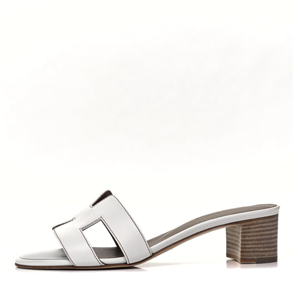 Hermes Calfskin Oasis Sandals 38 White 1 of 6