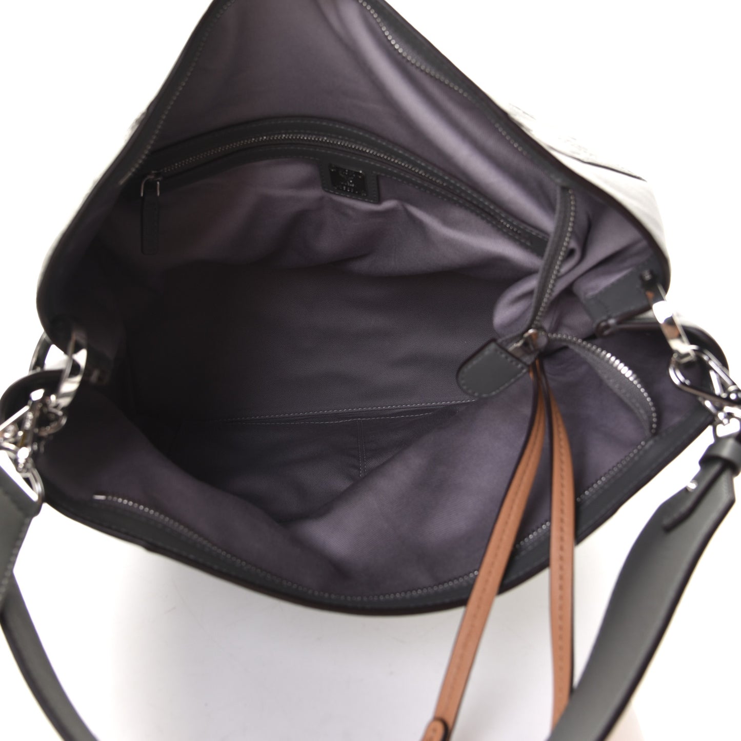 Calfskin Ottomar Large Klara Hobo Charcoal