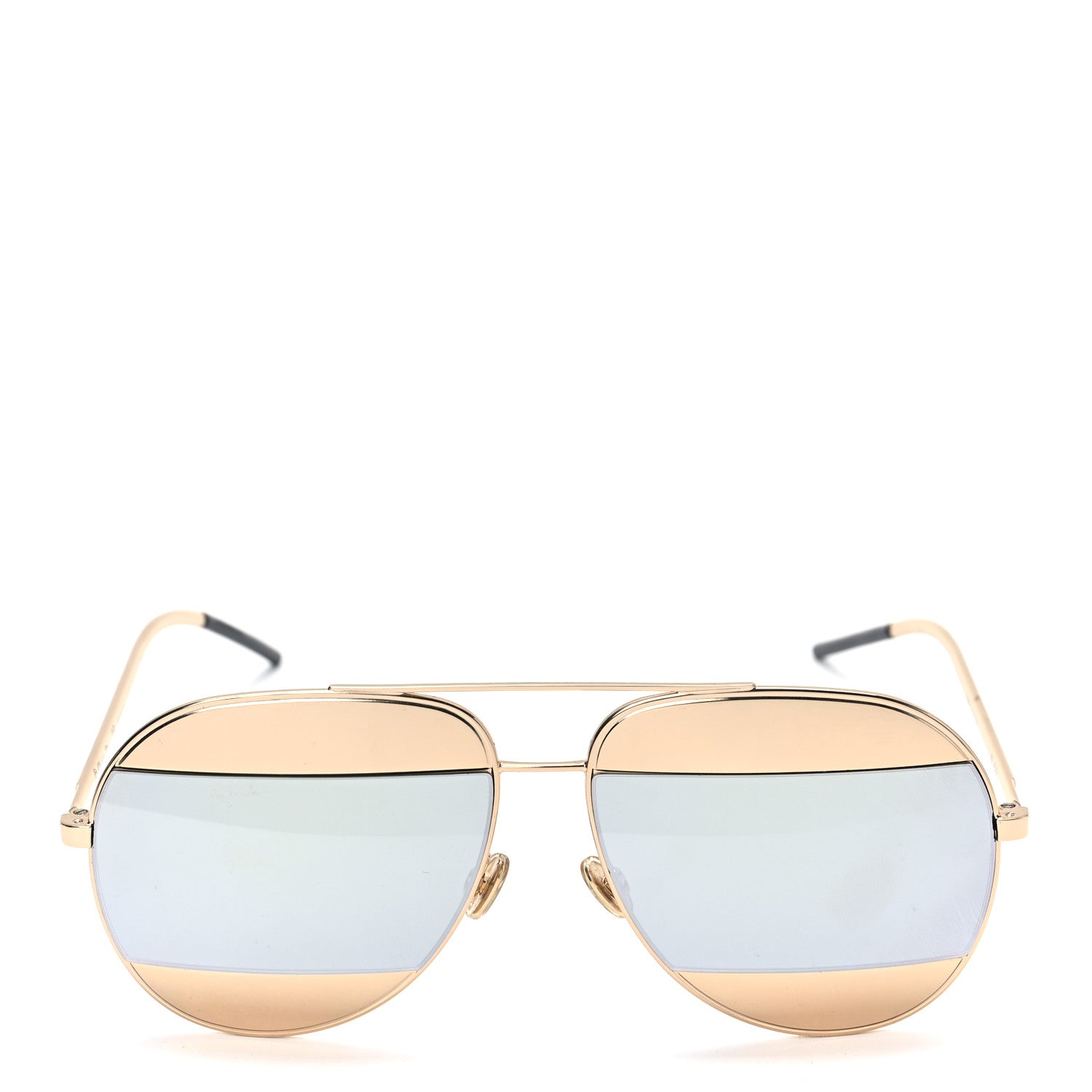Christian Dior Split 1 Aviator Sunglasses Gold 2 of 6