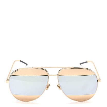 Christian Dior Split 1 Aviator Sunglasses Gold 2 of 6