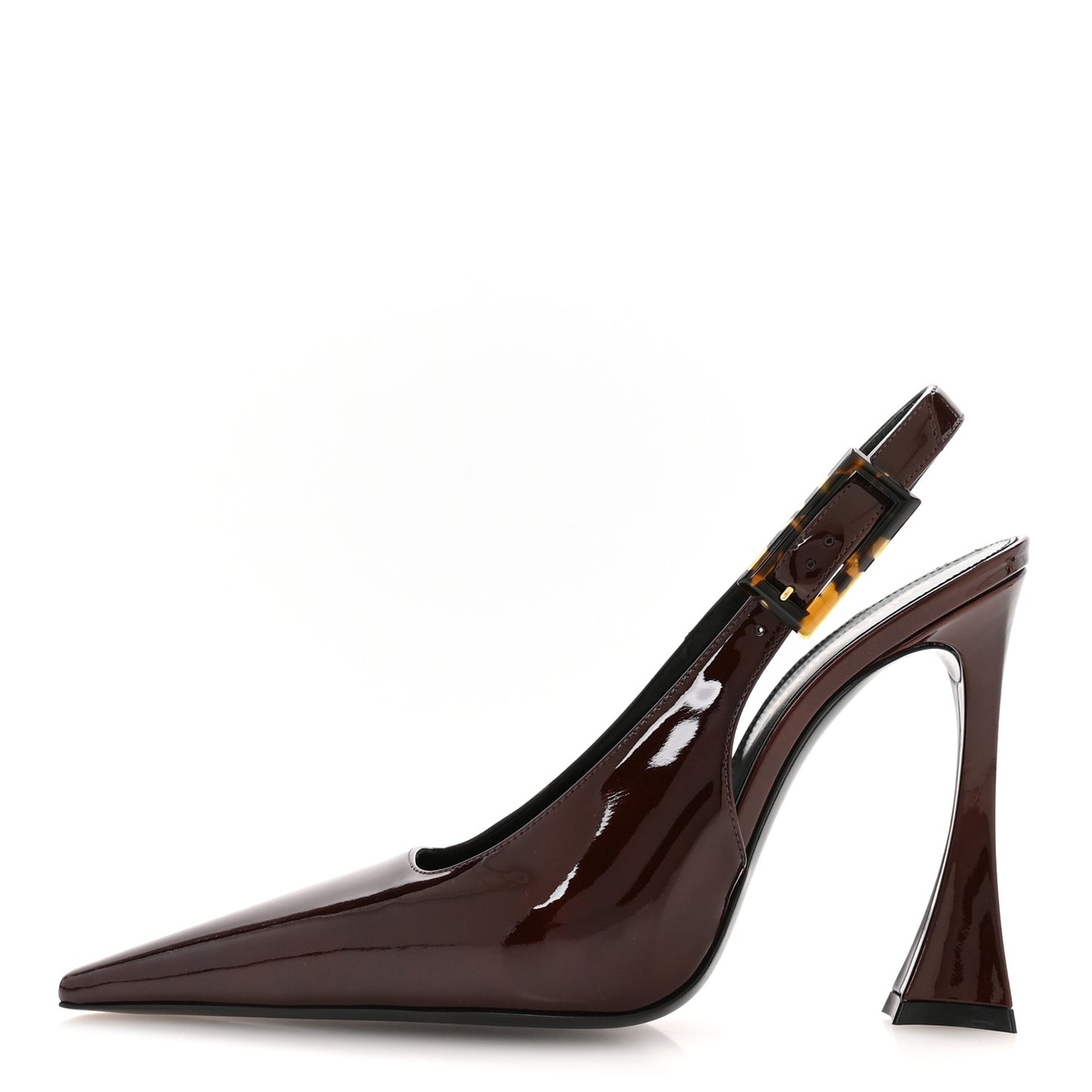 Vernice Gloss Dune 110 Slingback Pumps 39 Marron Glace