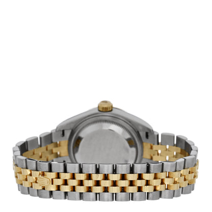 Rolex Stainless Steel 18K Yellow Gold 28mm Oyster Perpetual Datejust Watch Silver Roman 279173 3 of 4