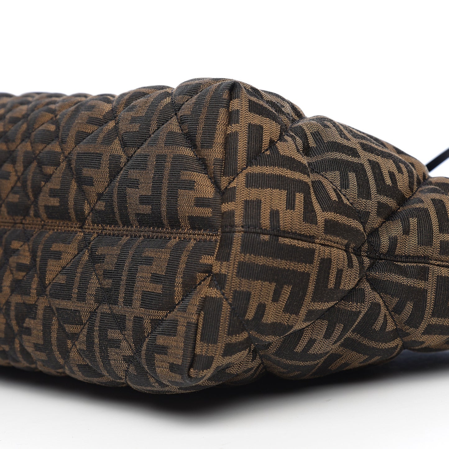 Zucca Quilted Medium Roll Tote Tobacco Black