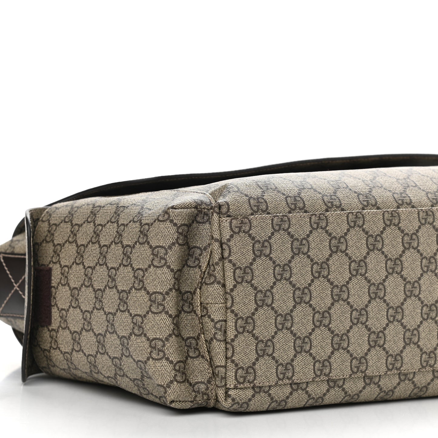 GG Plus Monogram Messenger Diaper Bag Dark Brown