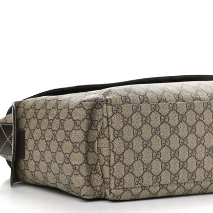 Gucci GG Plus Monogram Messenger Diaper Bag Dark Brown 10 of 11