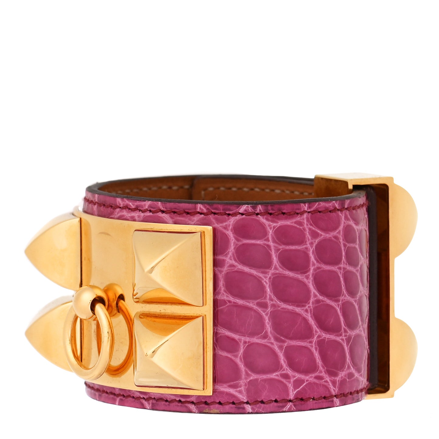 Shiny Alligator Collier De Chien CDC Bracelet S Rose Scheherazade