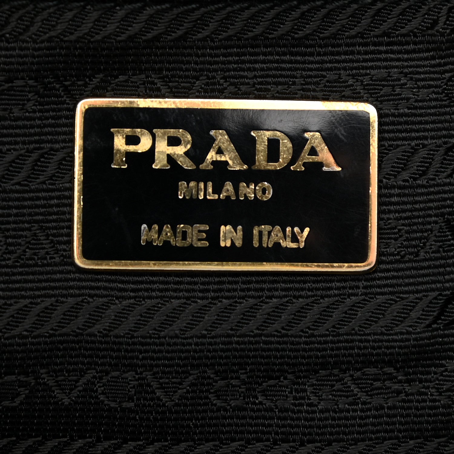 Prada Tessuto Nylon Crocodile Embossed Calfskin Cinch Backpack Black 6 of 12