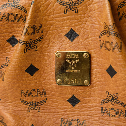 MCM Visetos Medium Essentials Shopper Tote Cognac 14 of 15