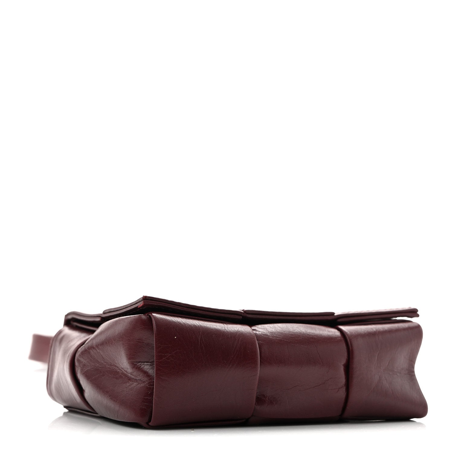 Bottega Veneta Paper Calfskin Maxi Intreccio Extra Mini Cassette Crossbody Bag Burgundy 4 of 11