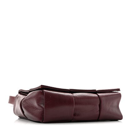 Bottega Veneta Paper Calfskin Maxi Intreccio Extra Mini Cassette Crossbody Bag Burgundy 4 of 11