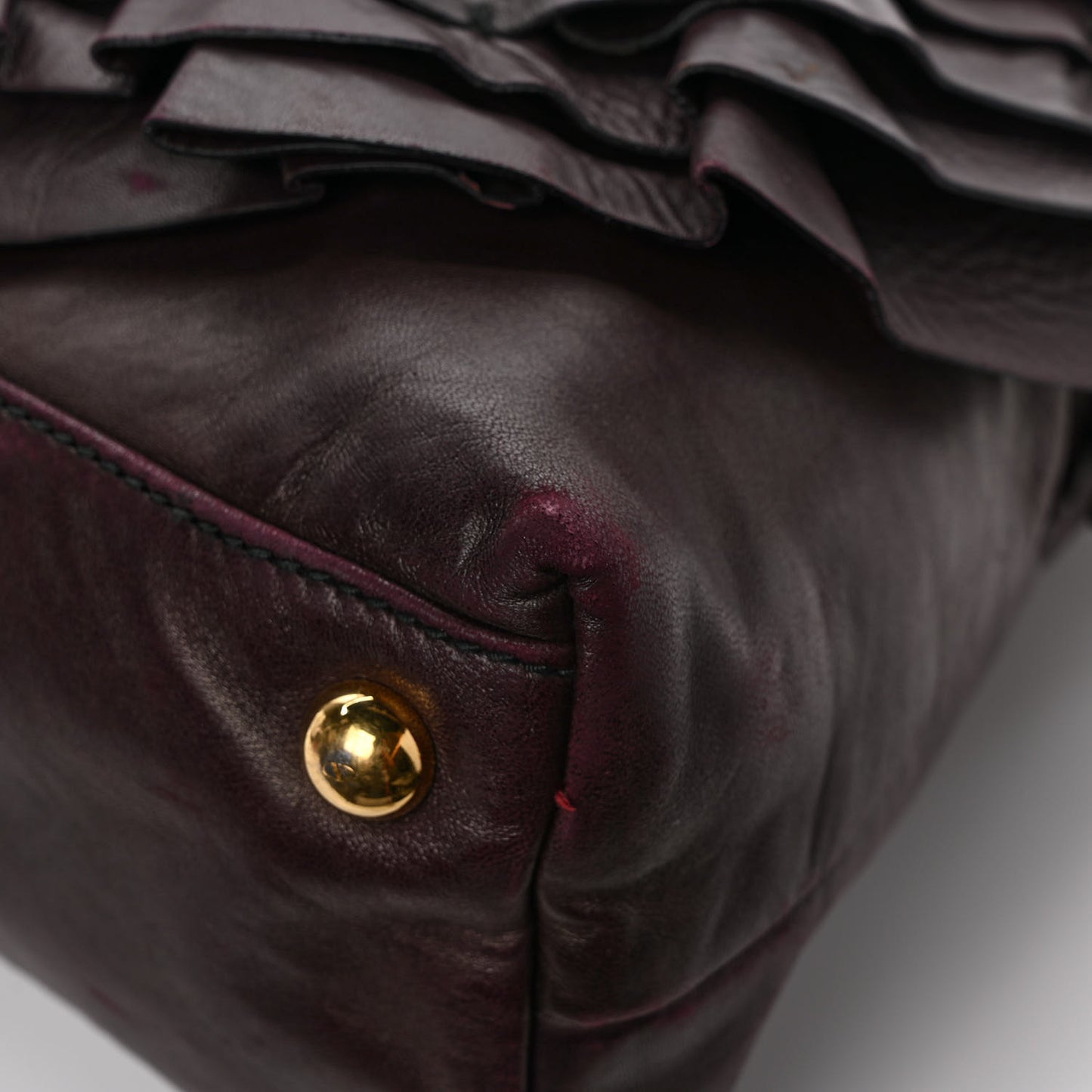 Nappa Petale Dome Bag Burgundy