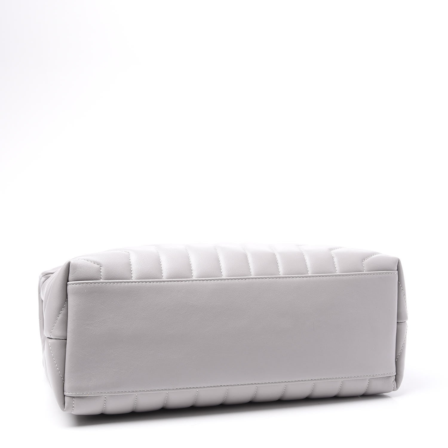 Saint Laurent Calfskin Y Quilted Monogram Medium Loulou Chain Satchel White 3 of 11