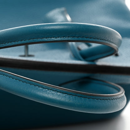 Hermes Taurillon Clemence Birkin 30 Bleu Izmir 13 of 18