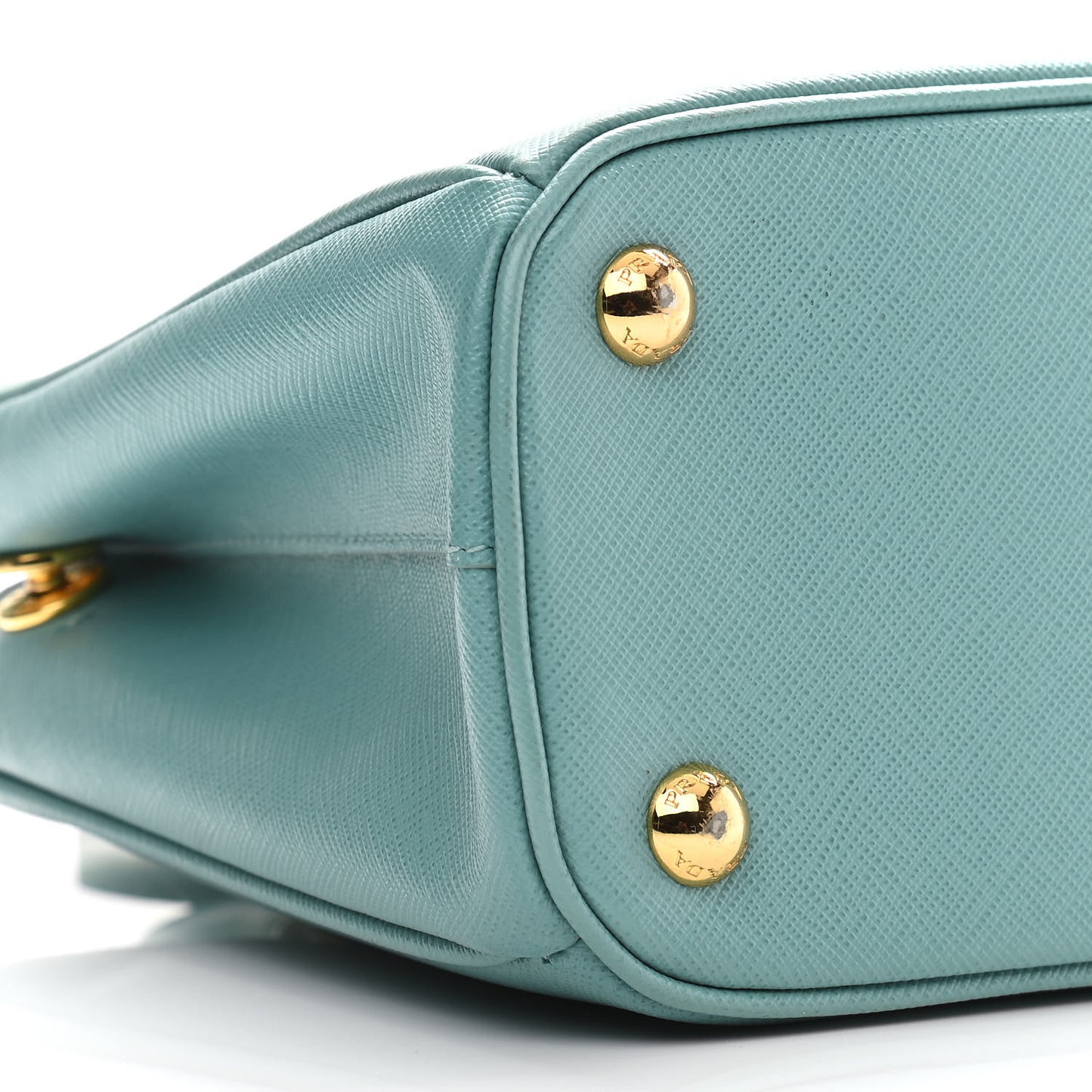 Saffiano Lux Mini Galleria Double Zip Tote Anice