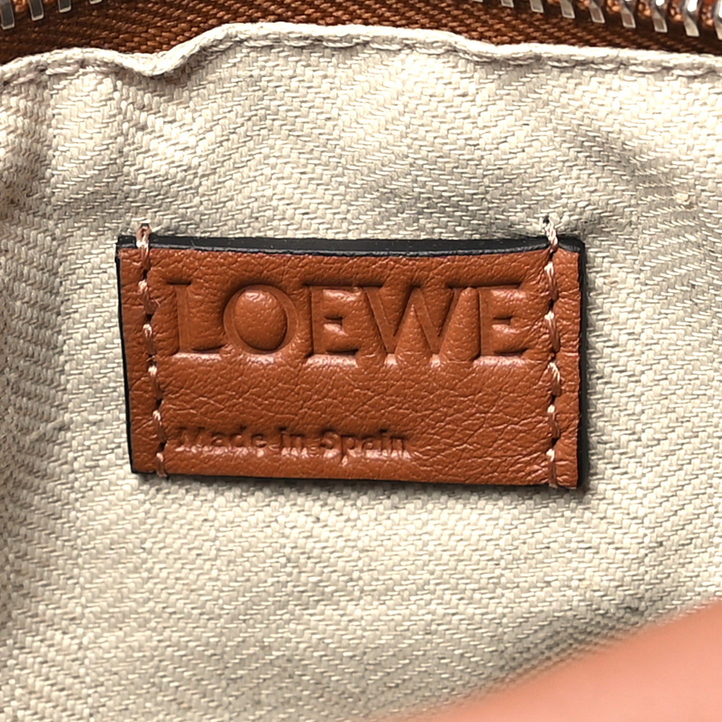Grained Calfskin Small Puzzle Bag Tan
