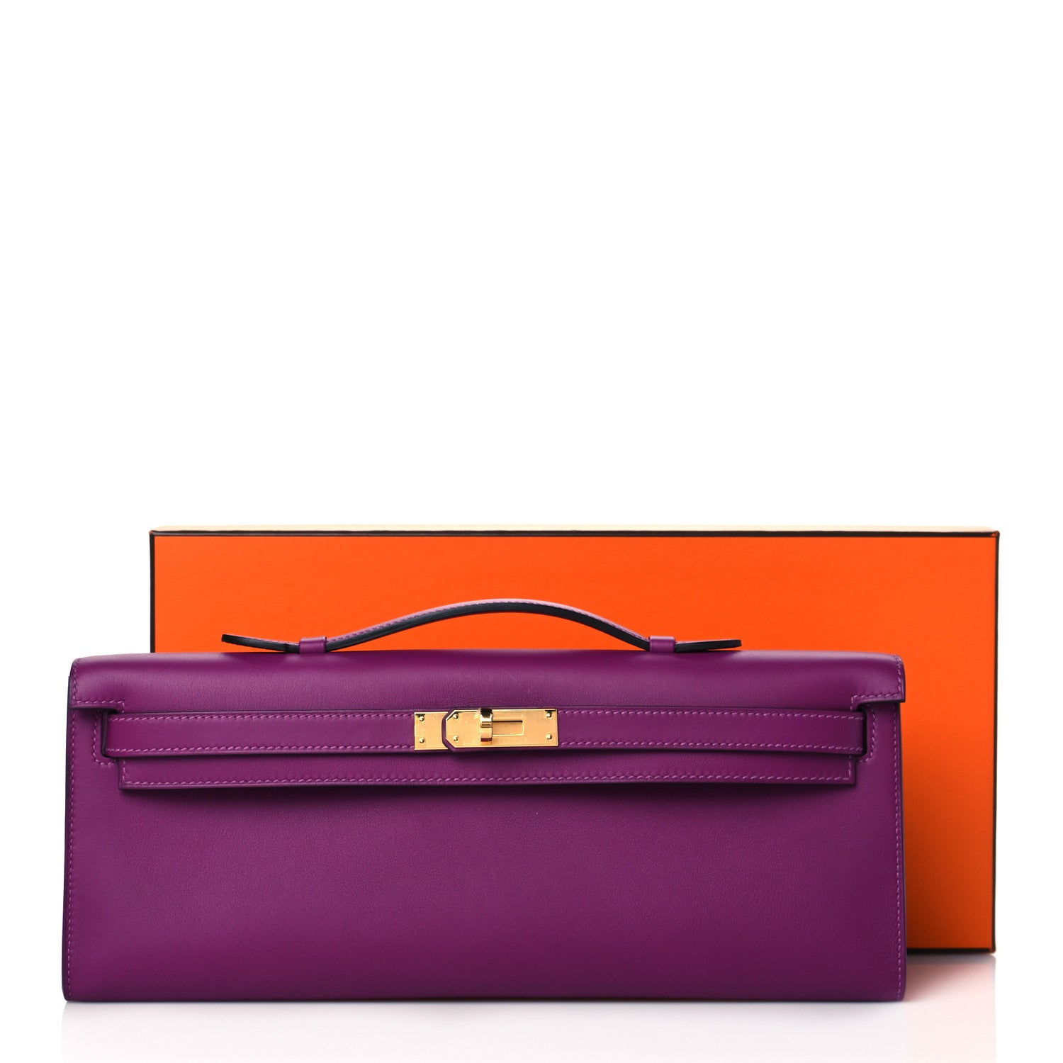 Hermes Swift Kelly Cut Clutch Pochette Anemone 11 of 11
