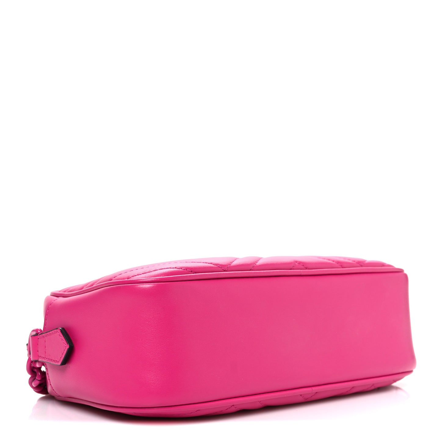 Calfskin Matelasse Monochrome Small GG Marmont Chain Shoulder Bag Classic Fuxia