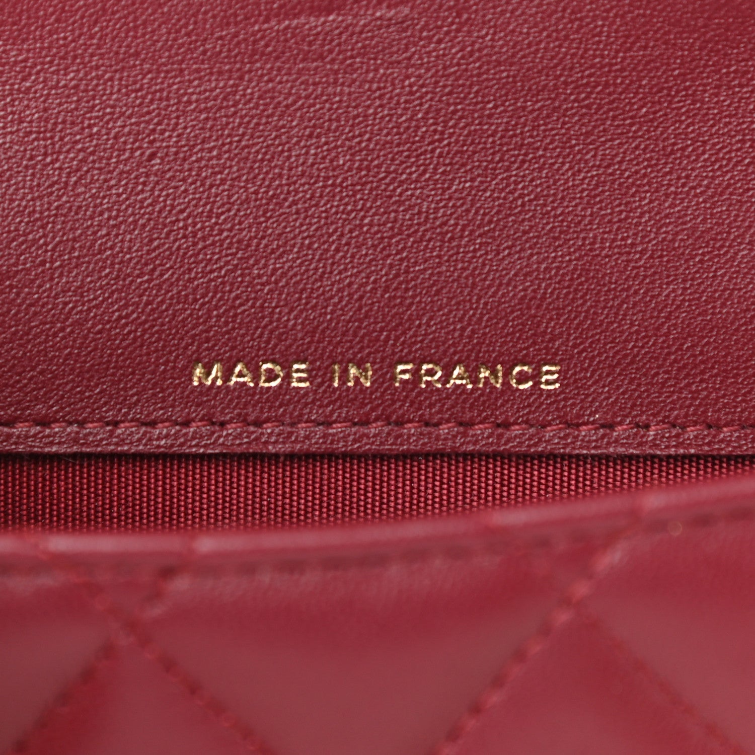 Chanel Lambskin Quilted Top Handle Flap Coin Purse With Chain Burgundy 6 of 12