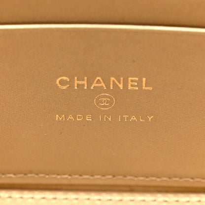 Chanel Lambskin Quilted Enamel CC Pearl Crush Small Vanity Case With Chain Black 7 of 13