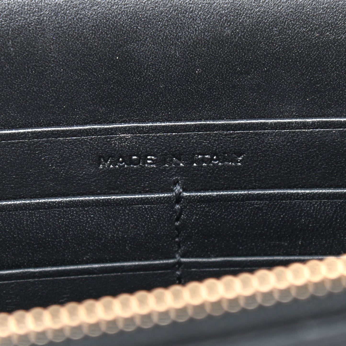 Smooth Calfskin Classic Monogram Kate Tassel Chain Wallet Black