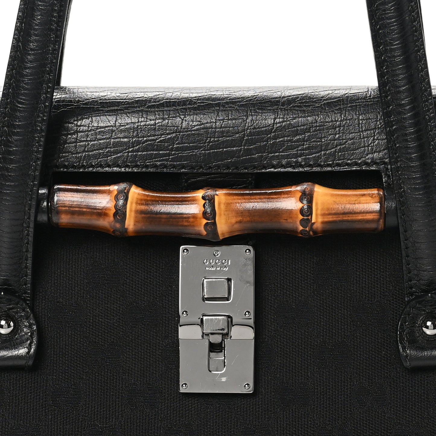 Monogram Bamboo Bullet Bag Black