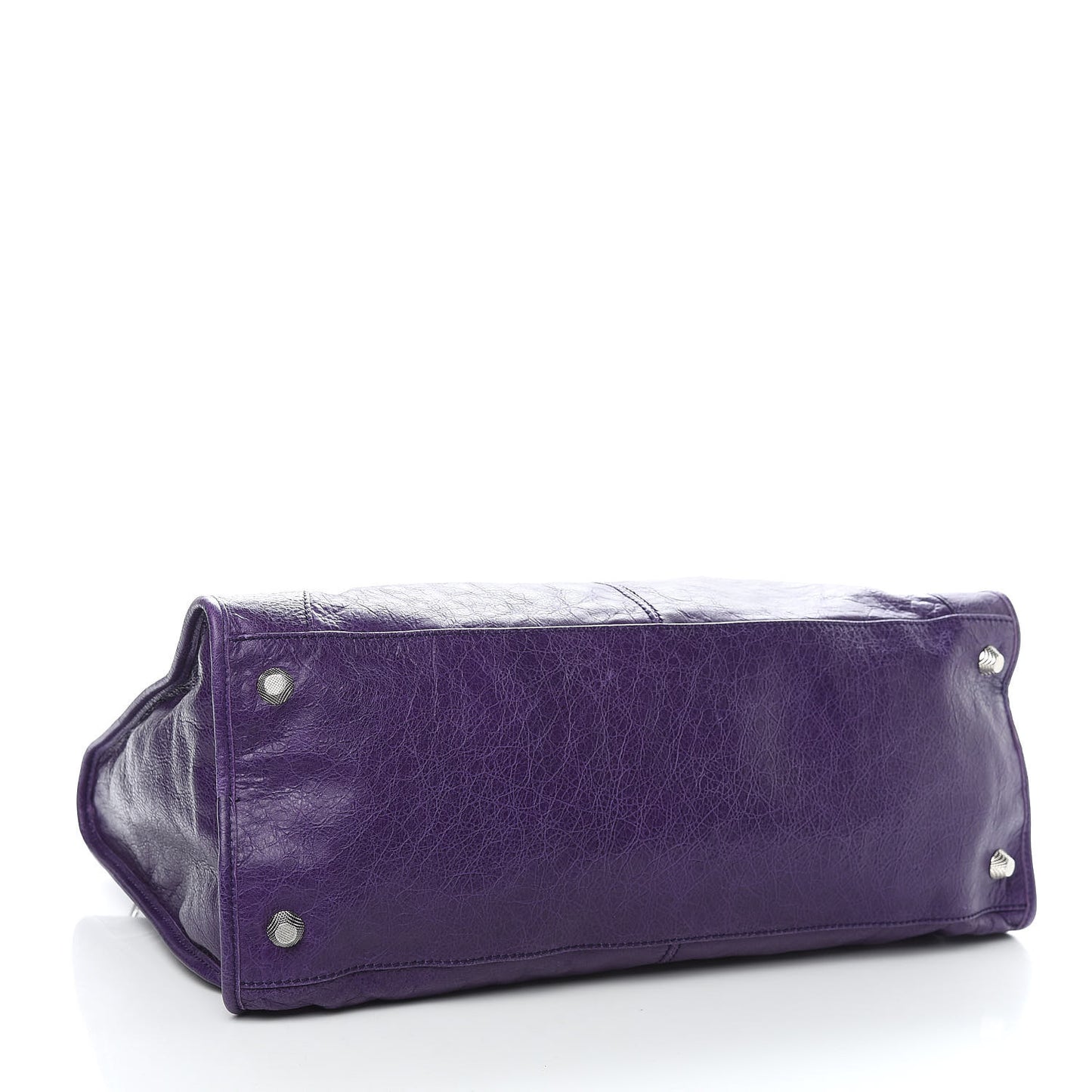 Agneau Giant 12 Silver Hardware Work Dark Violet
