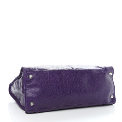 Balenciaga Agneau Giant 12 Silver Hardware Work Dark Violet 4 of 10