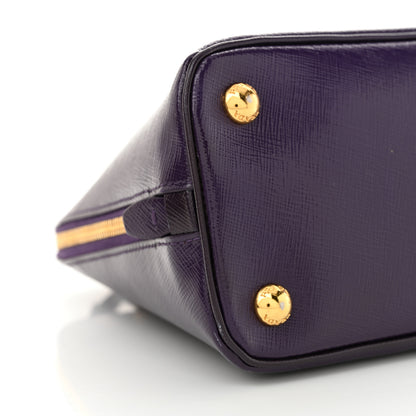 Prada Saffiano Vernice Small Promenade Tote Viola 9 of 12