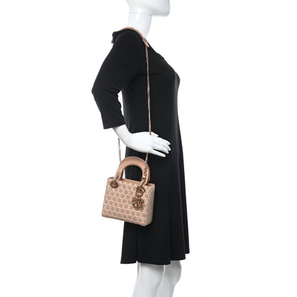 Christian Dior Suede Beaded Ribbon Mini Lady Dior Beige 2 of 9