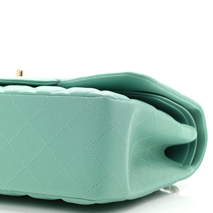 Chanel Caviar Quilted Jumbo Double Flap Green 10 of 10