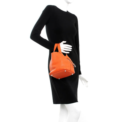 Hermes Taurillon Clemence Picotin Lock 18 PM Orange 2 of 7