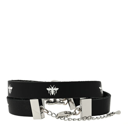 Christian Dior Calfskin Dior Bee Double Bracelet Black 3 of 4