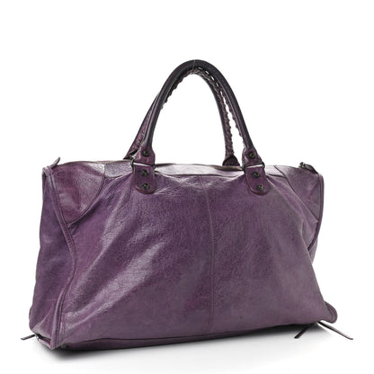 Balenciaga Agneau Classic Hardware Work Raisin 3 of 15