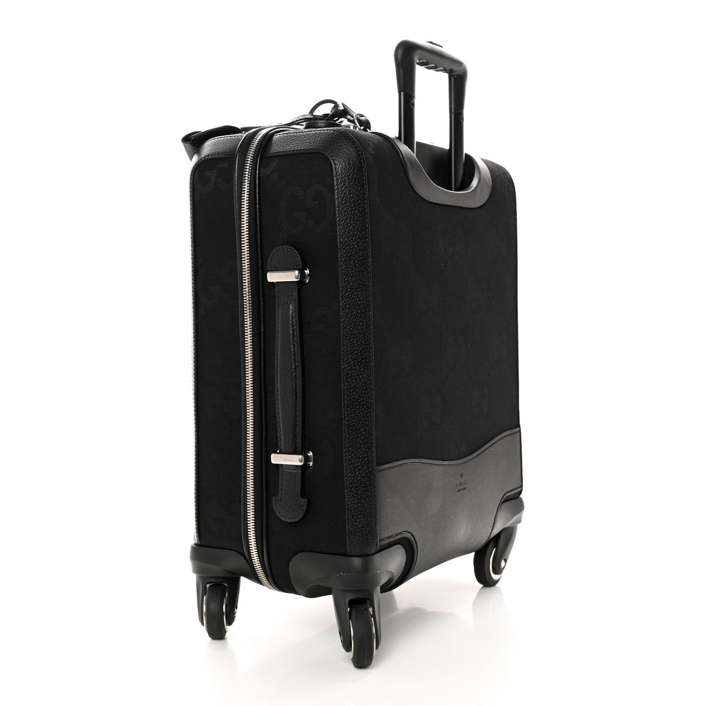 Monogram Jumbo GG Textured Dollar Calfskin Small Carry On Trolley Black