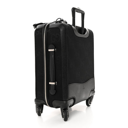 Gucci Monogram Jumbo GG Textured Dollar Calfskin Small Carry On Trolley Black 2 of 12