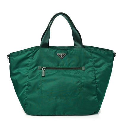 Prada Tessuto Nylon Shopping Tote Oleandro 1 of 10