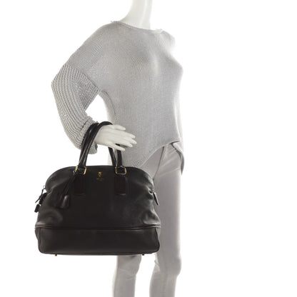 Celine Calfskin Bowler Bag Dark Brown 2 of 7