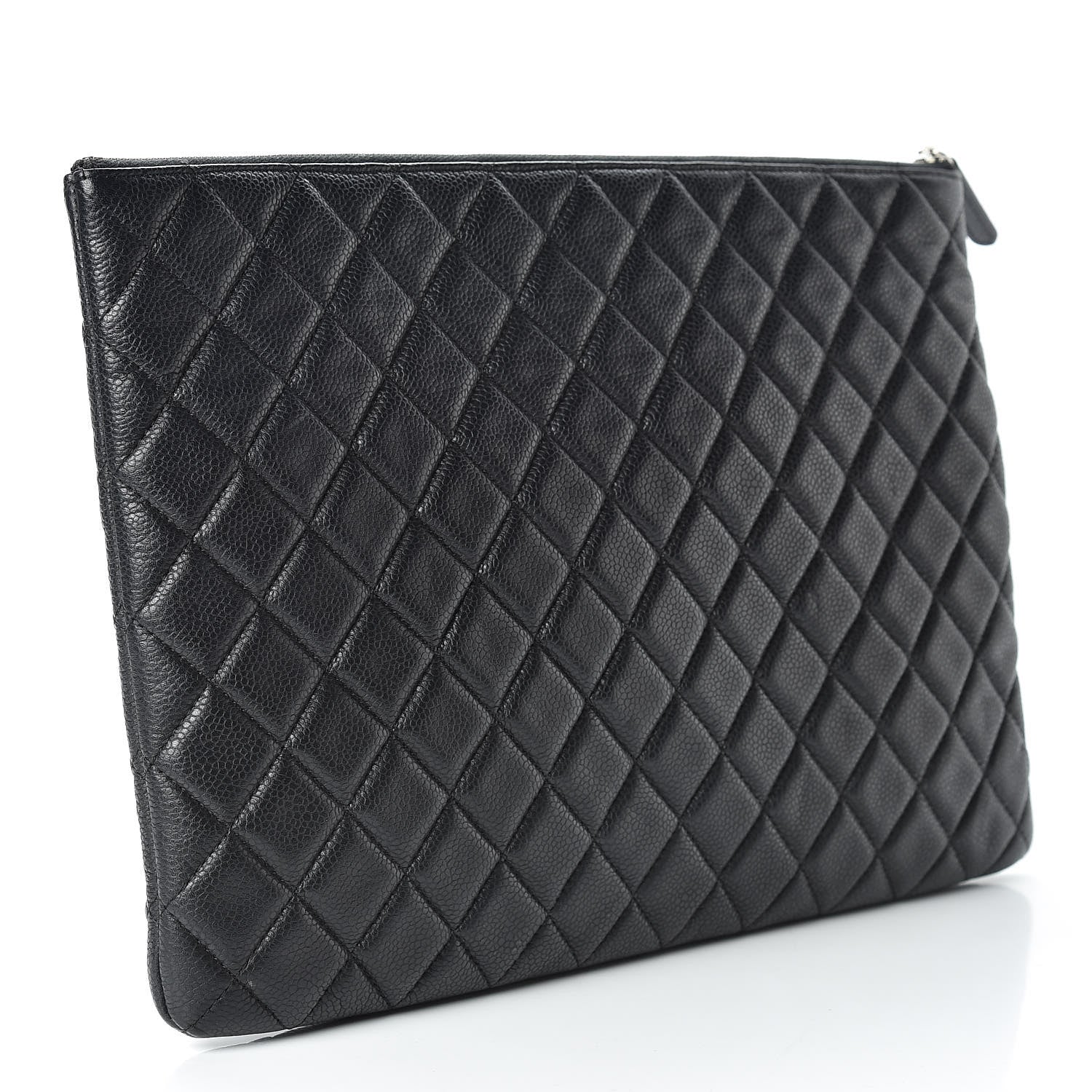 Chanel Caviar Quilted Large Cosmetic Case Black 3 of 10