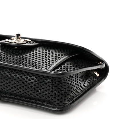 Chanel Metallic Perforated Calfskin Small Up In The Air Flap Black 10 of 10