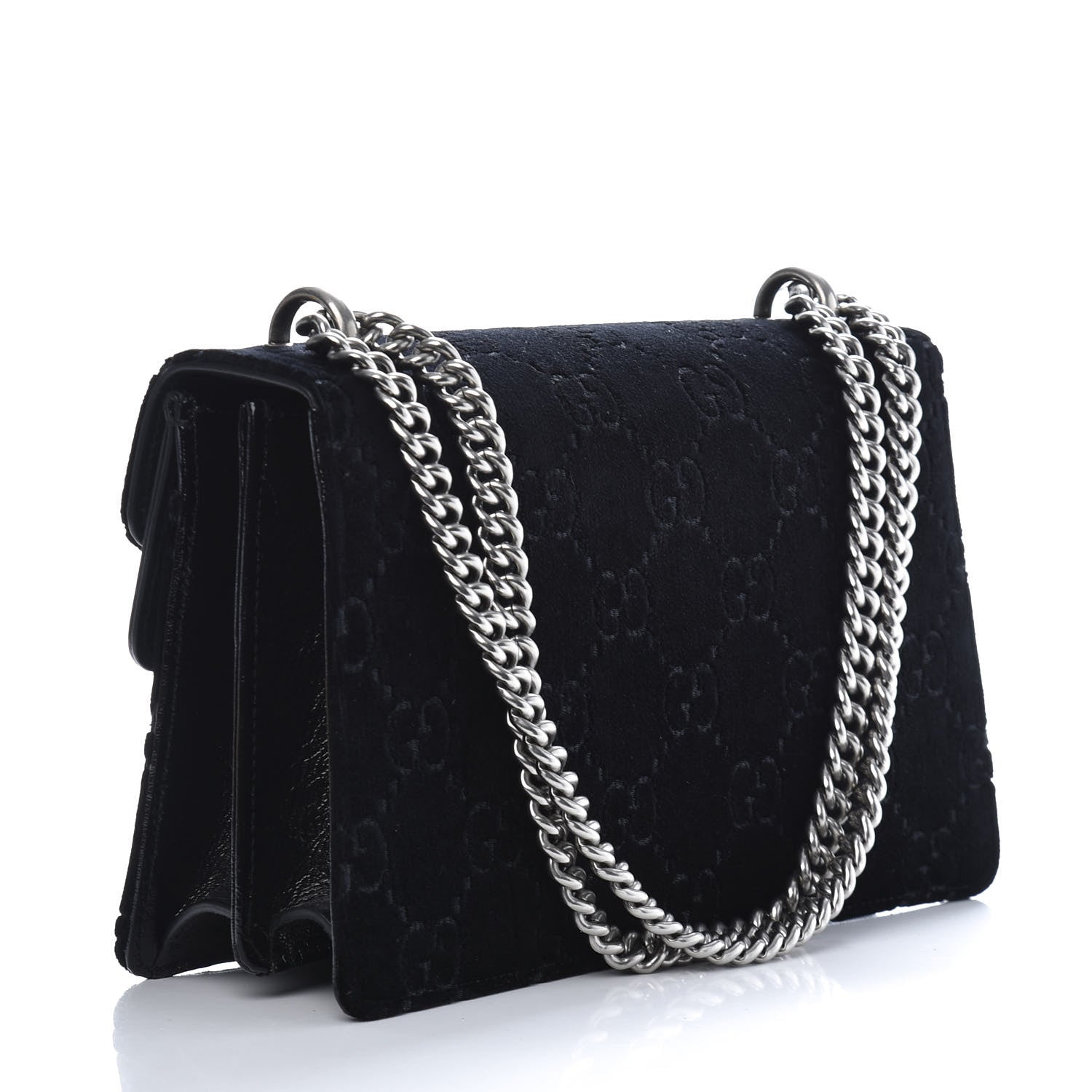 Gucci Velvet GG Monogram Small Dionysus Shoulder Bag Black 3 of 12