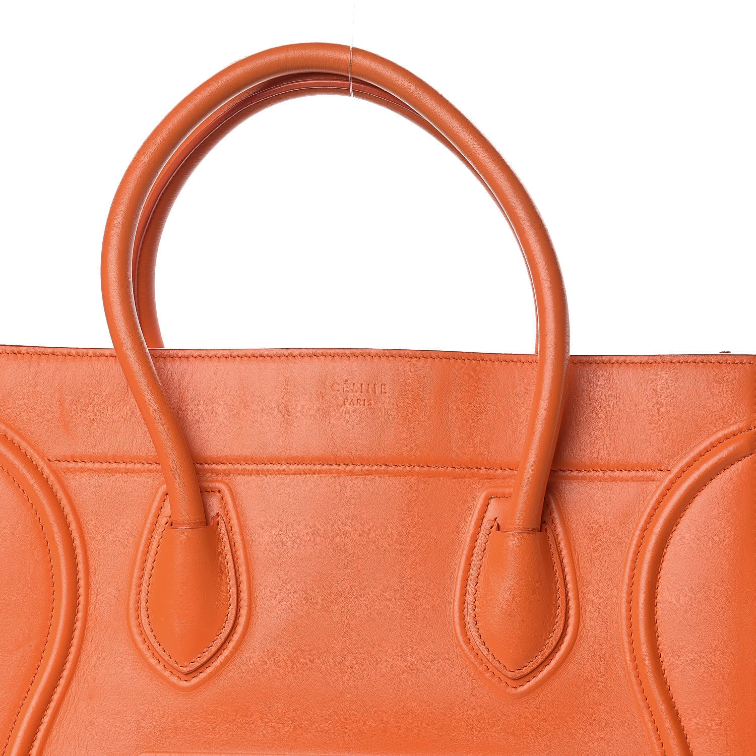 Celine Supple Calfskin Medium Phantom Luggage Orange 6 of 24